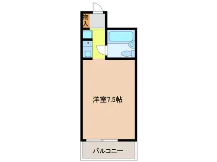 第28プロスパー上社(ワンルーム/4階)の間取り写真