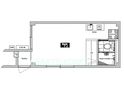 スワエン大崎(ワンルーム/1階)の間取り写真