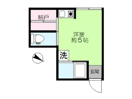 中野ハイツ(1K/1階)の間取り写真