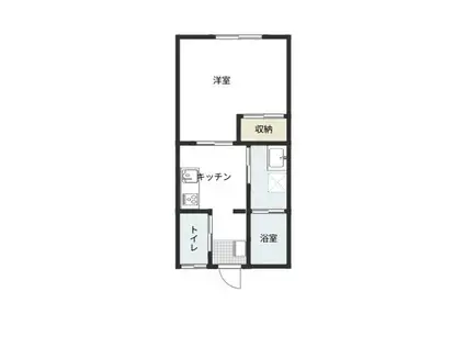 クアトロ浅井(1K/1階)の間取り写真