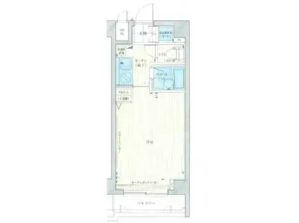 ルーブル目黒(1K/4階)の間取り写真