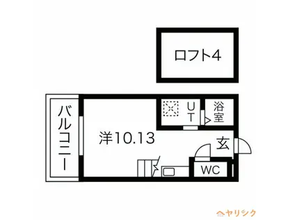 シャトーセルリアンMORIYAMA(ワンルーム/1階)の間取り写真