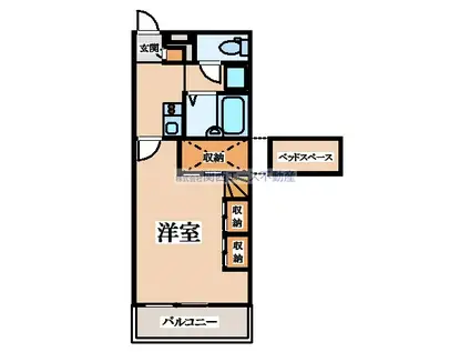 レオパレスIB(1K/2階)の間取り写真