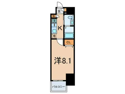 LIGHTHOUSE大塚(1K/8階)の間取り写真