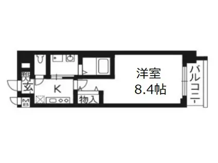 ベラジオ京都駅東(1K/3階)の間取り写真