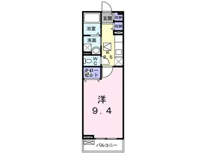 ラ・メール横浜(1K/1階)の間取り写真