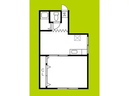 みやぎマンション(1DK/3階)の間取り写真