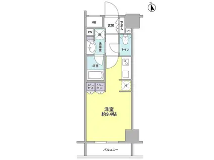 コンフォリア新宿御苑II(ワンルーム/3階)の間取り写真