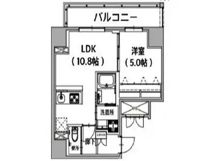 レジデンス王子山田屋(1LDK/3階)の間取り写真