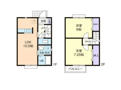 LA GARE(2LDK/1階)の間取り写真