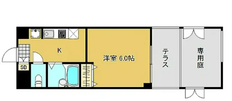 クレイシア矢口 1階階 間取り