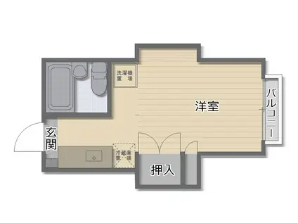 レヴェン21(ワンルーム/2階)の間取り写真