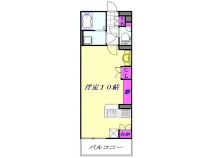 レオネクストリモーネ7(ワンルーム/2階)の間取り写真
