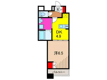 メトロステージ亀有(1DK/1階)の間取り写真