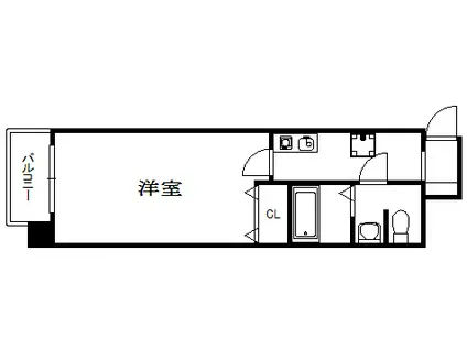 ダイドーメゾン神戸元町(1K/2階)の間取り写真