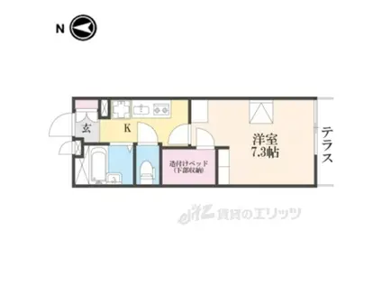 レオパレスサウスリー(1K/1階)の間取り写真