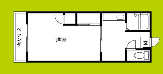 メゾン和光(1K/2階)の間取り写真