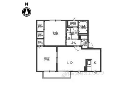 セントポーリアB(2LDK/2階)の間取り写真