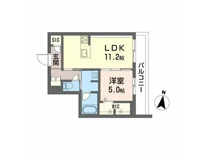 シャーメゾン壺川(1LDK/3階)の間取り写真