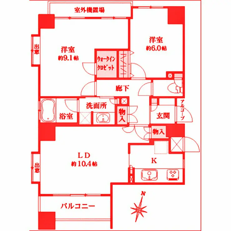アルス横浜台町 9階階 間取り