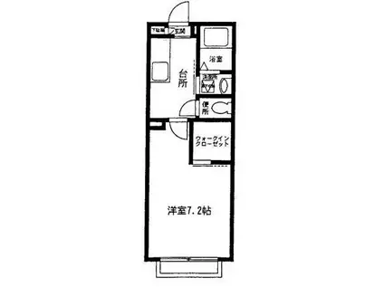 メゾンスリーゼ(1K/1階)の間取り写真