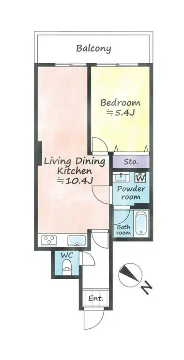 ハイライフ恵比寿 9階階 間取り