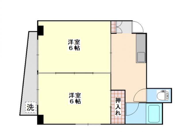 エントピア鴨池(2K/4階)の間取り写真