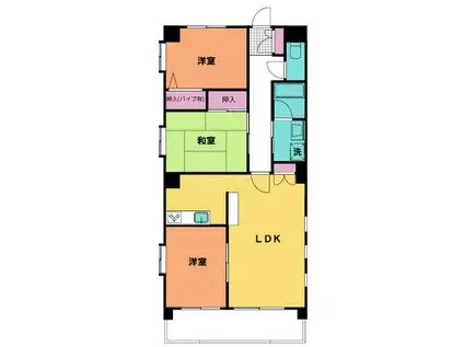 アプローズ(3LDK/5階)の間取り写真