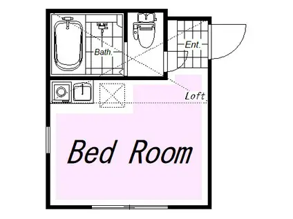 ユナイト戸部メルボルンの杜(ワンルーム/2階)の間取り写真