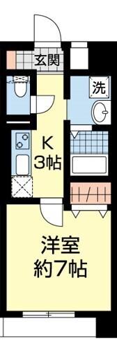 MKT-1(1K/6階)の間取り写真