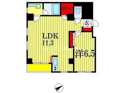T・FORT吾妻台(1LDK/2階)の間取り写真