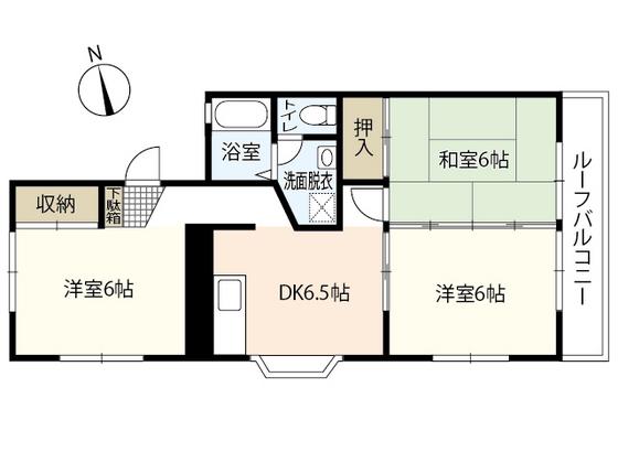 クレスト古江(3DK/2階)の間取り写真