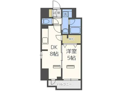 エステムコート北堀江(1LDK/12階)の間取り写真