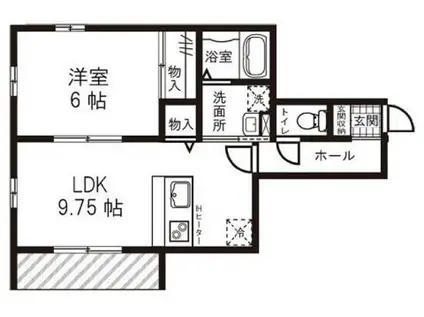 メゾン・デ・シアンブラン(1LDK/1階)の間取り写真