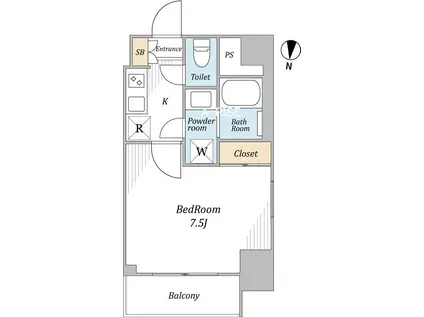 CAREEL大森海岸 禁煙マンション(1K/9階)の間取り写真
