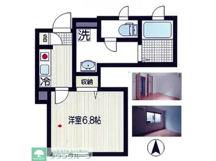 メルヴェーユ桜丘(1K/1階)の間取り写真