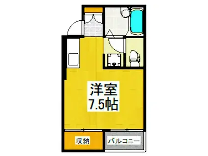 YS向ヶ丘(ワンルーム/2階)の間取り写真