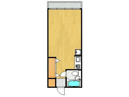 霞町コーポ(ワンルーム/11階)の間取り写真