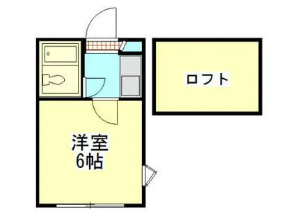 プラザ・ドゥ・パルム(1K/1階)の間取り写真