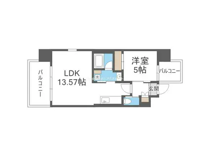 プレジオ御幣島ASIAN(1LDK/12階)の間取り写真
