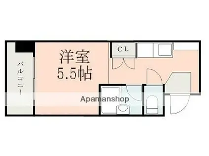 リベルテ本荘(ワンルーム/5階)の間取り写真