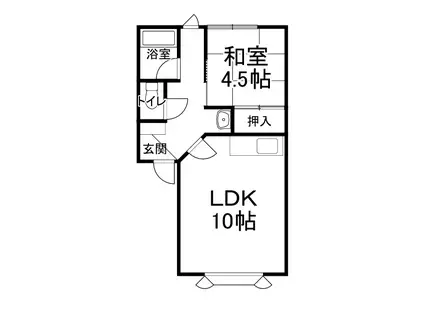 ドリームライフハイツ(1LDK/2階)の間取り写真