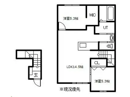 MONOQLOII(2LDK/2階)の間取り写真