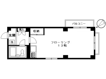 メゾン・ド・ジュン(ワンルーム/3階)の間取り写真