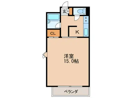 泉 グランドビル(1K/4階)の間取り写真