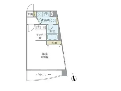 ティアラ恵比寿(ワンルーム/3階)の間取り写真