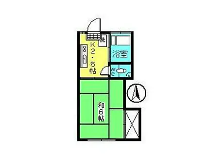 桃井3号館(1K/2階)の間取り写真