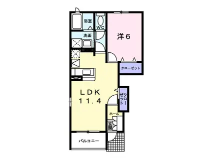 カランコエ(1LDK/1階)の間取り写真