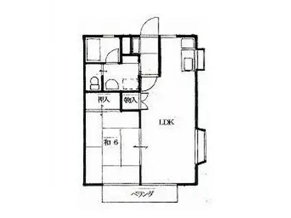 アドバンス(1LDK/1階)の間取り写真