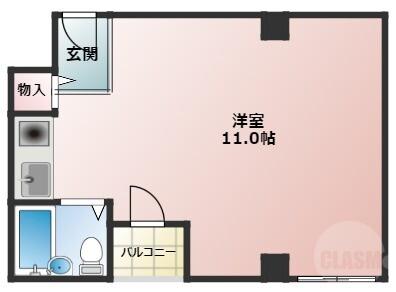 グローバル南豊中(ワンルーム/2階)の間取り写真